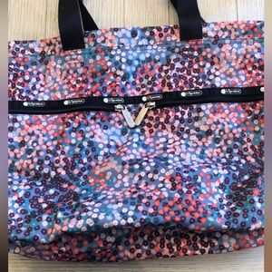 Multicolored Le Sport Sac tote, lightly used.